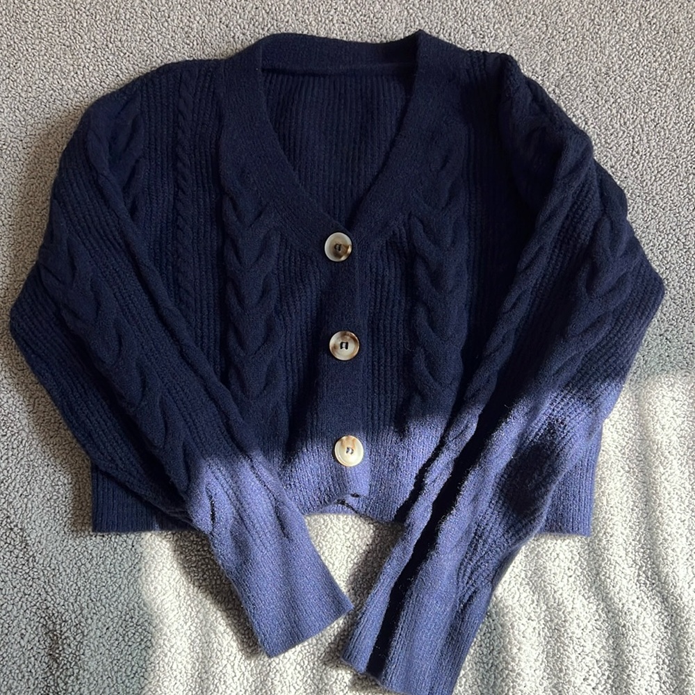 Cable knit cardigan